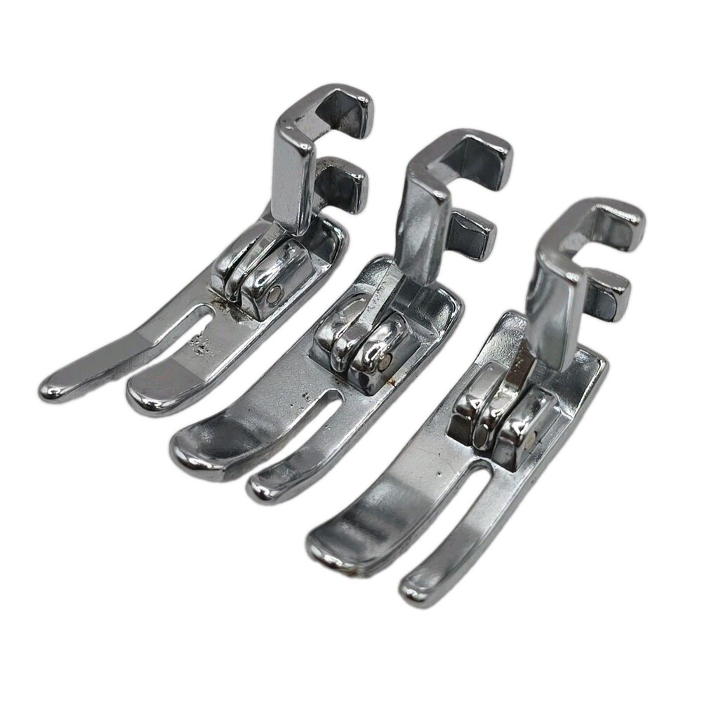 3 High Shank Hinged Presser Feet Lot Industrial Sewing Machine Straight Stitch